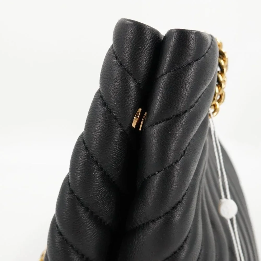 Tory Burch Kira Chevron Leather Tote Black - Picture 9 of 11